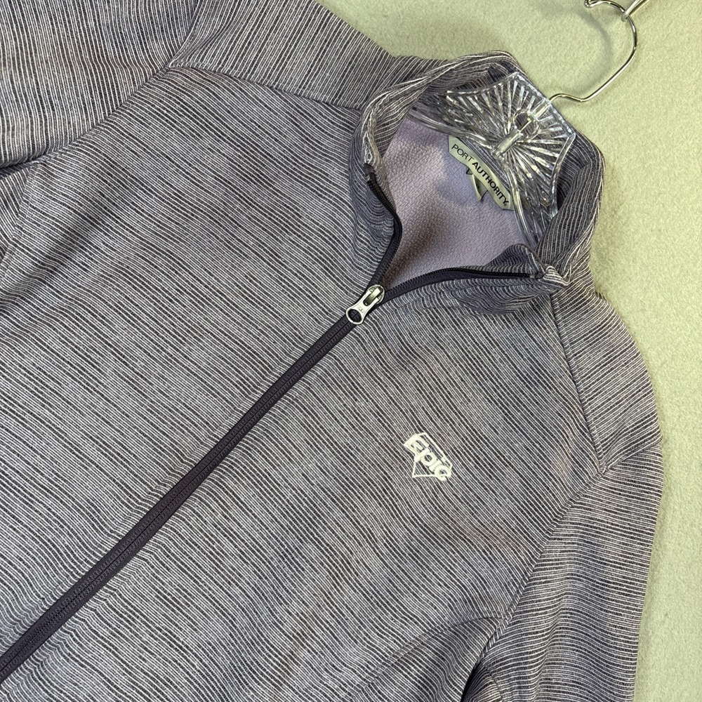 Port Authority Lightweight Spring Jacket Womens Size Large Purple Full Zip Logo